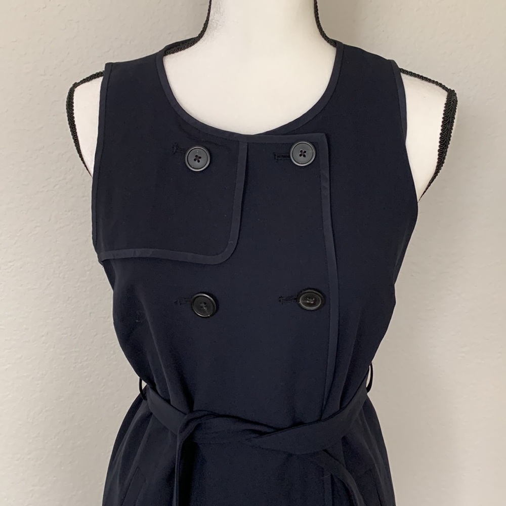 MOVING SALE! J. Crew Navy Sleeveless Trench Dress - Size 6P NWOT